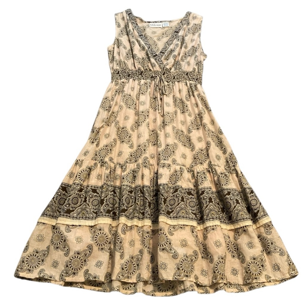 EUC Paisley Print Summer Cotton Dress Size L